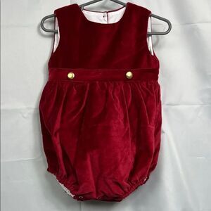 Sal & Pimenta Red Velvet bubble Romper size 18 months